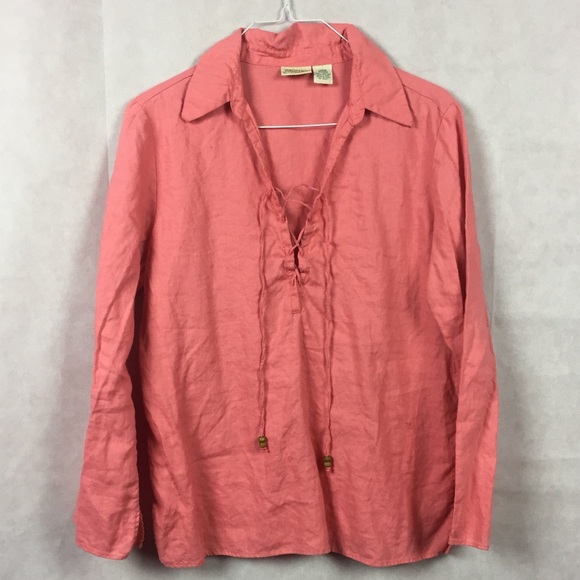 St. John's Bay Other - St. John Bay Long Sleeve V Tropical Shirt  Size L